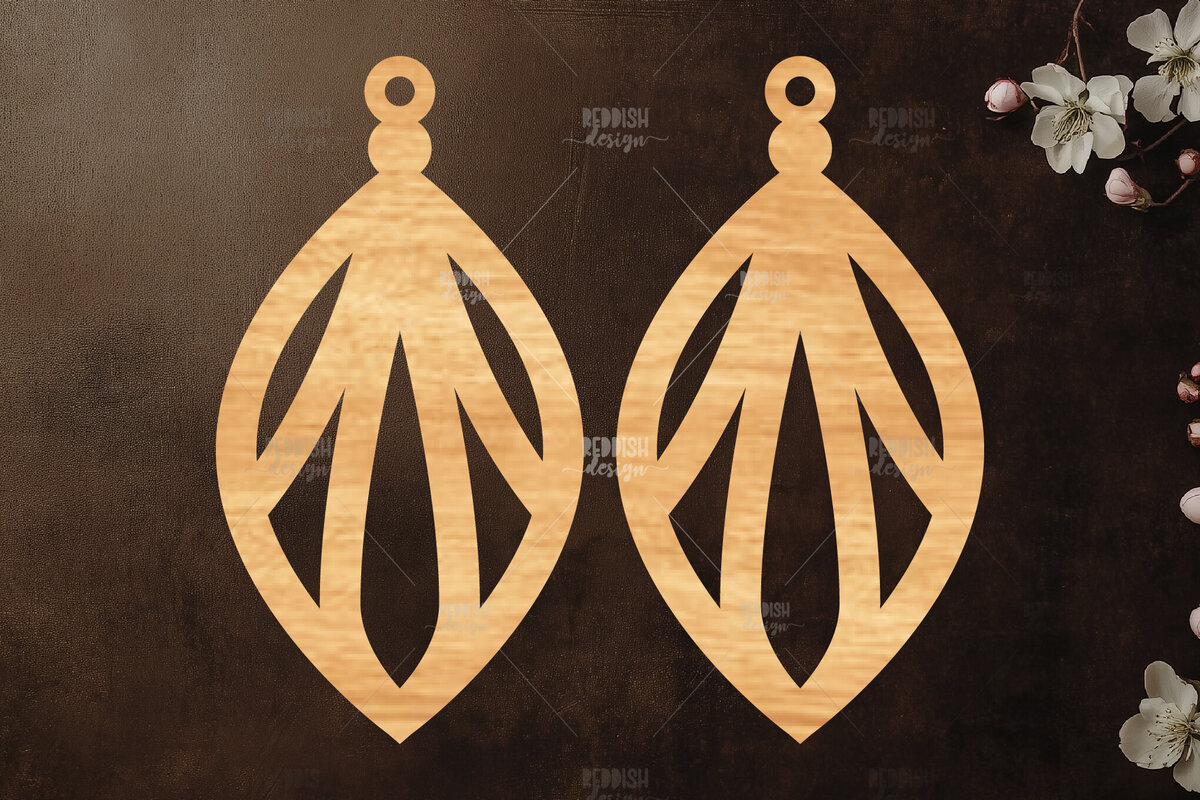 Intra απο ξύλο plywood 3mm-4mm πάχος Σκουλαρίκια Boho Δίασταση 3x3 cm INTRAFABR-119112995