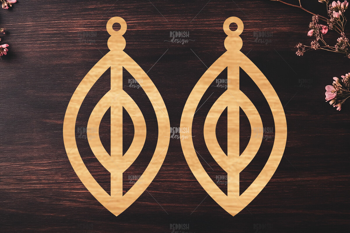 Intra απο ξύλο plywood 3mm-4mm πάχος Σκουλαρίκια Boho Δίασταση 3x3 cm INTRAFABR-119113154