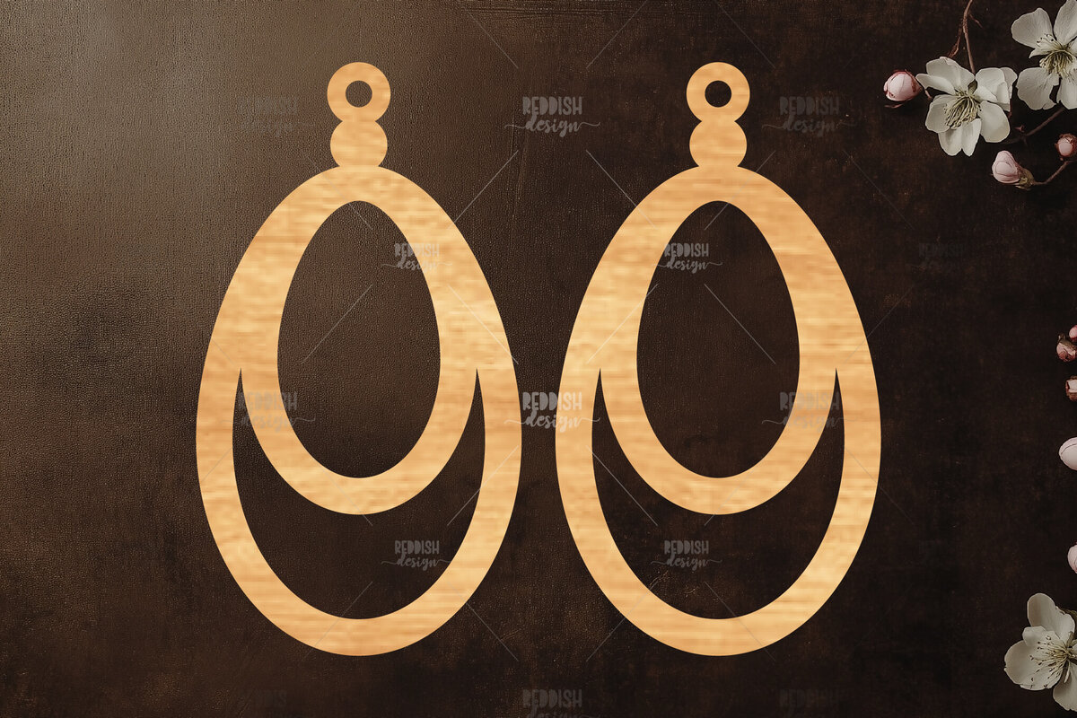 Intra απο ξύλο plywood 3mm-4mm πάχος Σκουλαρίκια Boho Δίασταση 3x3 cm INTRAFABR-119112900