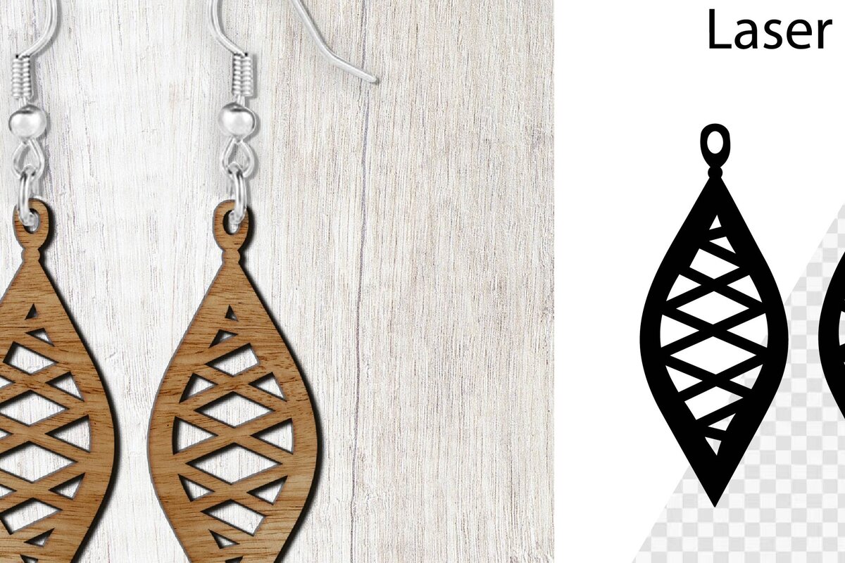 Intra απο ξύλο plywood 3mm-4mm πάχος Σκουλαρίκια Boho Cut . Δίασταση 4x4 cm INTRAFABR-114582507