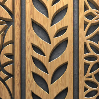 Intra απο ξύλο plywood 3mm-4mm πάχος Boho Floral γεωμετρικό πάνελ Δίασταση 3600x5400 cm INTRAFABR-122882913 - Image 3