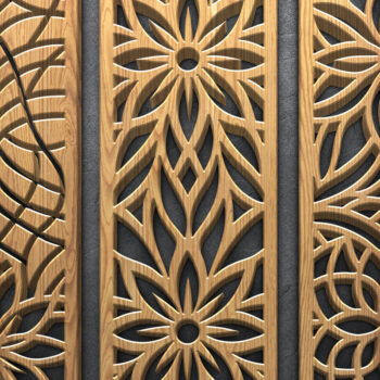 Intra απο ξύλο plywood 3mm-4mm πάχος Boho Floral γεωμετρικό πάνελ Δίασταση 3600x5400 cm INTRAFABR-122882913 - Image 5