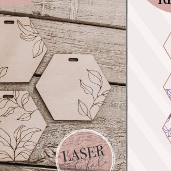 Intra απο ξύλο plywood 3mm-4mm πάχος μπρελόκ Boho Floral Δίασταση 4x4 cm INTRAFABR-74342811 - Image 1