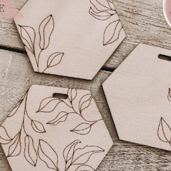 Intra απο ξύλο plywood 3mm-4mm πάχος μπρελόκ Boho Floral Δίασταση 4x4 cm INTRAFABR-74342811 - Image 2