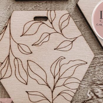 Intra απο ξύλο plywood 3mm-4mm πάχος μπρελόκ Boho Floral Δίασταση 4x4 cm INTRAFABR-74342811 - Image 5