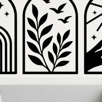 Intra απο ξύλο plywood 3mm-4mm πάχος Boho Wall Art Δίασταση 4x4 cm INTRAFABR-121960959 - Image 3