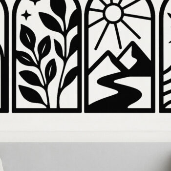 Intra απο ξύλο plywood 3mm-4mm πάχος Boho Wall Art Δίασταση 4x4 cm INTRAFABR-121960959 - Image 5