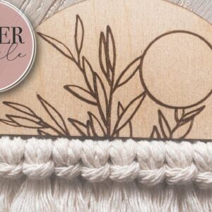 Intra απο ξύλο plywood 3mm-4mm πάχος αποκοπής Boho Macrame Δίασταση 30x20 cm INTRAFABR-74744778