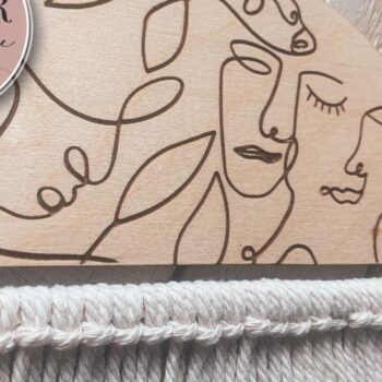 Intra απο ξύλο plywood 3mm-4mm πάχος Boho Macrame Δίασταση 15x15 cm INTRAFABR-74743489 - Image 3