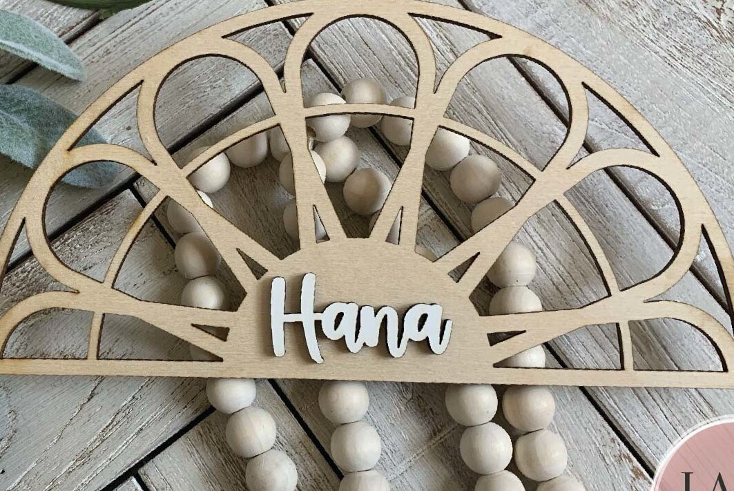 Intra απο ξύλο plywood 3mm-4mm πάχος Boho Name Δίασταση 8x8 cm INTRAFABR-70929494 - Image 1