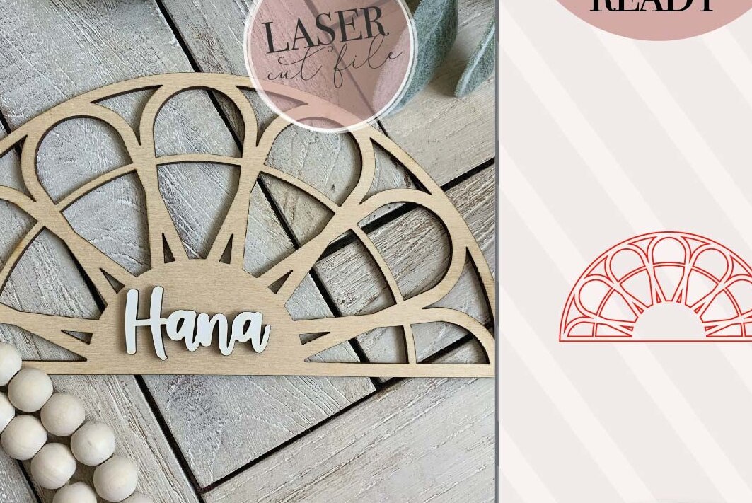 Intra απο ξύλο plywood 3mm-4mm πάχος Boho Name Δίασταση 8x8 cm INTRAFABR-70929494 - Image 3