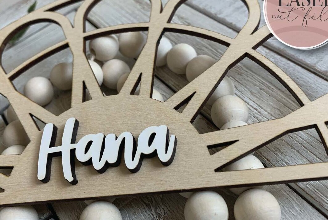 Intra απο ξύλο plywood 3mm-4mm πάχος Boho Name Δίασταση 8x8 cm INTRAFABR-70929494 - Image 5