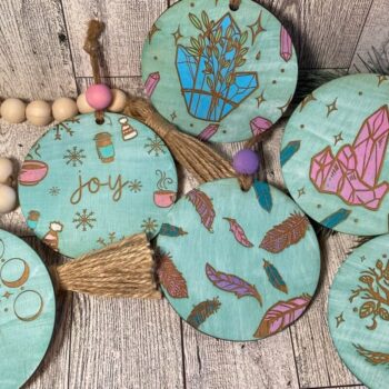 Intra απο ξύλο plywood 3mm-4mm πάχος Boho Ornament  Δίασταση 8x8 cm INTRAFABR-41476942 - Image 1