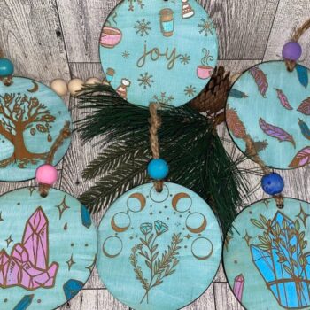 Intra απο ξύλο plywood 3mm-4mm πάχος Boho Ornament  Δίασταση 8x8 cm INTRAFABR-41476942 - Image 2