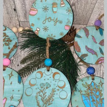 Intra απο ξύλο plywood 3mm-4mm πάχος Boho Ornament  Δίασταση 8x8 cm INTRAFABR-41476942 - Image 3