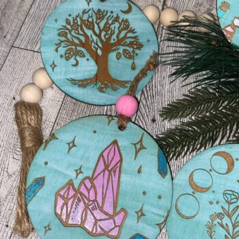 Intra απο ξύλο plywood 3mm-4mm πάχος Boho Ornament  Δίασταση 8x8 cm INTRAFABR-41476942 - Image 5