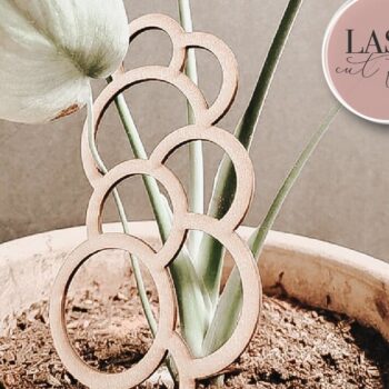 Intra απο ξύλο plywood 3mm-4mm πάχος Boho Plant Trellis Houseplant Stakes Δίασταση 4x4 cm INTRAFABR-72796980 - Image 3