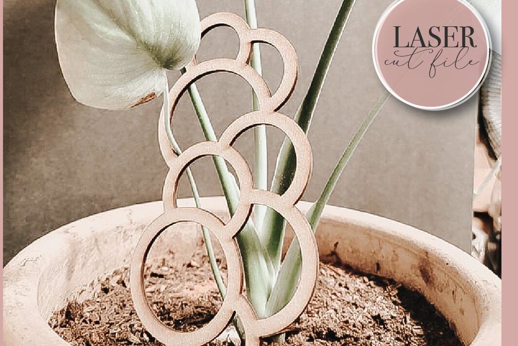 Intra απο ξύλο plywood 3mm-4mm πάχος Boho Plant Trellis Houseplant Stakes Δίασταση 4x4 cm INTRAFABR-72796980 - Image 3