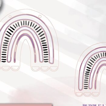 Intra απο ξύλο plywood 3mm-4mm πάχος Boho Rainbow Garland Δίασταση 4x4 cm INTRAFABR-72644645 - Image 2