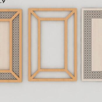 Intra απο ξύλο plywood 3mm-4mm πάχος Συλλογή Boho Rattan Look Frame Collection 241 Δίασταση 20x30 cm INTRAFABR-53996697 - Image 1