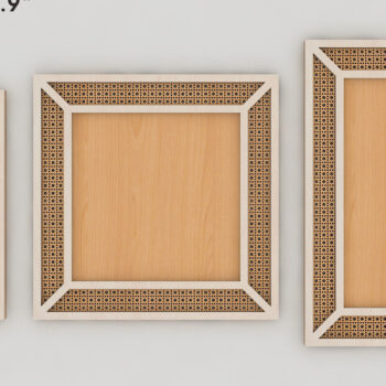 Intra απο ξύλο plywood 3mm-4mm πάχος Συλλογή Boho Rattan Look Frame Collection 241 Δίασταση 20x30 cm INTRAFABR-53996697 - Image 2