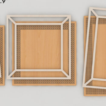 Intra απο ξύλο plywood 3mm-4mm πάχος Συλλογή Boho Rattan Look Frame Collection 241 Δίασταση 20x30 cm INTRAFABR-53996697 - Image 3