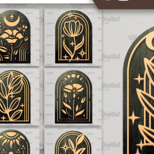 Intra απο ξύλο plywood 3mm-4mm πάχος κοπής με λέιζερ για διακόσμηση τοίχου Boho Δίασταση 30x20 cm INTRAFABR-103439588