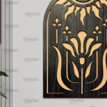 Intra απο ξύλο plywood 3mm-4mm πάχος κοπής με λέιζερ για διακόσμηση τοίχου Boho Δίασταση 30x20 cm INTRAFABR-103439588 - Image 3