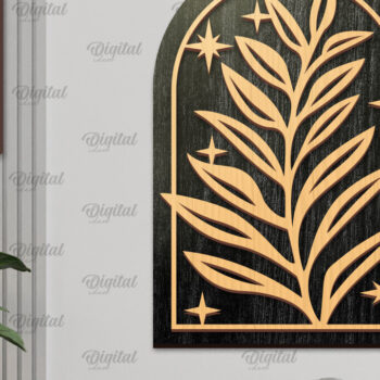 Intra απο ξύλο plywood 3mm-4mm πάχος κοπής με λέιζερ για διακόσμηση τοίχου Boho Δίασταση 30x20 cm INTRAFABR-103439588 - Image 4