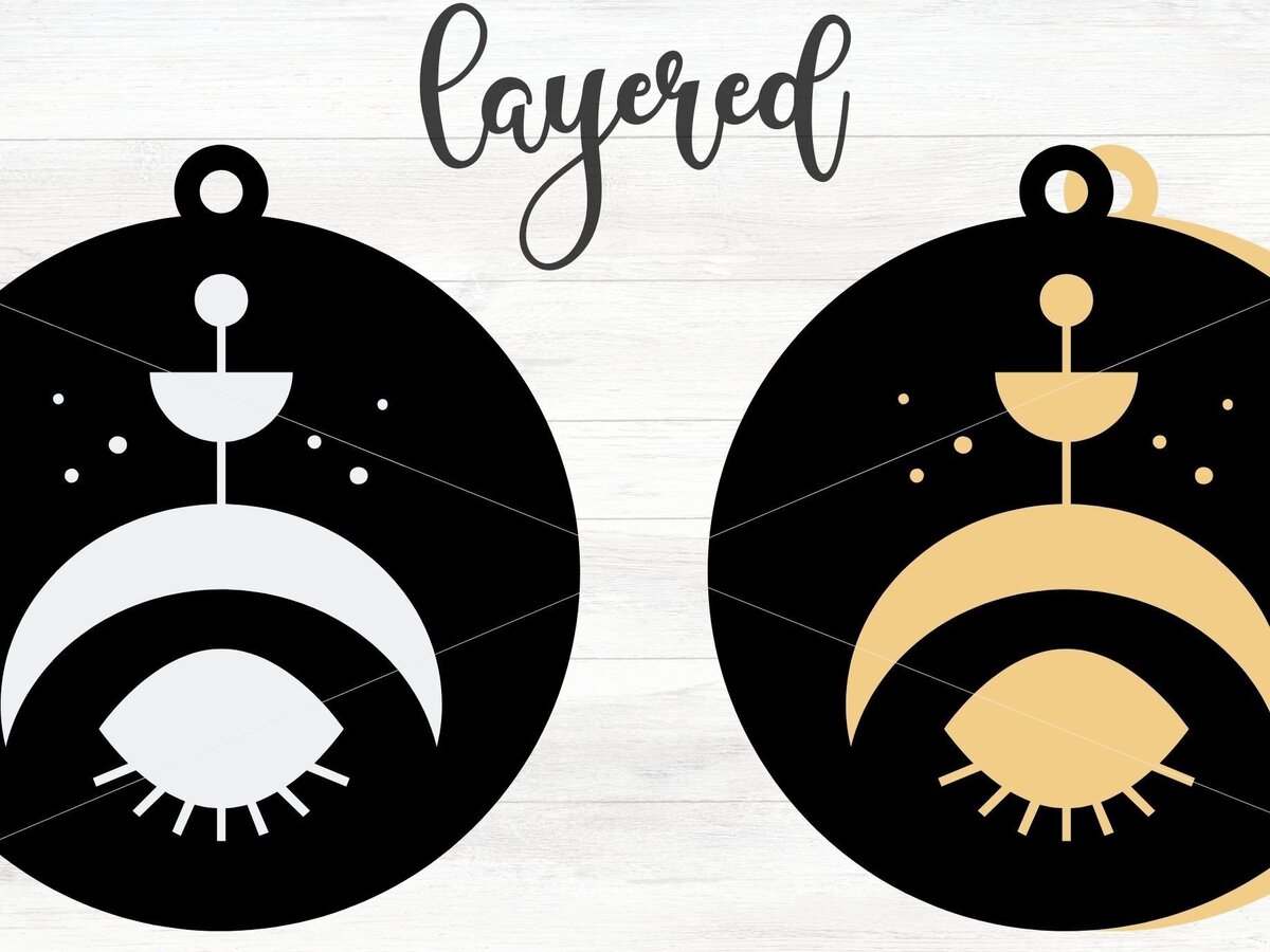 Intra απο ξύλο plywood 3mm-4mm πάχος Πρότυπο σκουλαρίκι Boho Witchy Moon Δίασταση 3x3 cm INTRAFABR-34793611