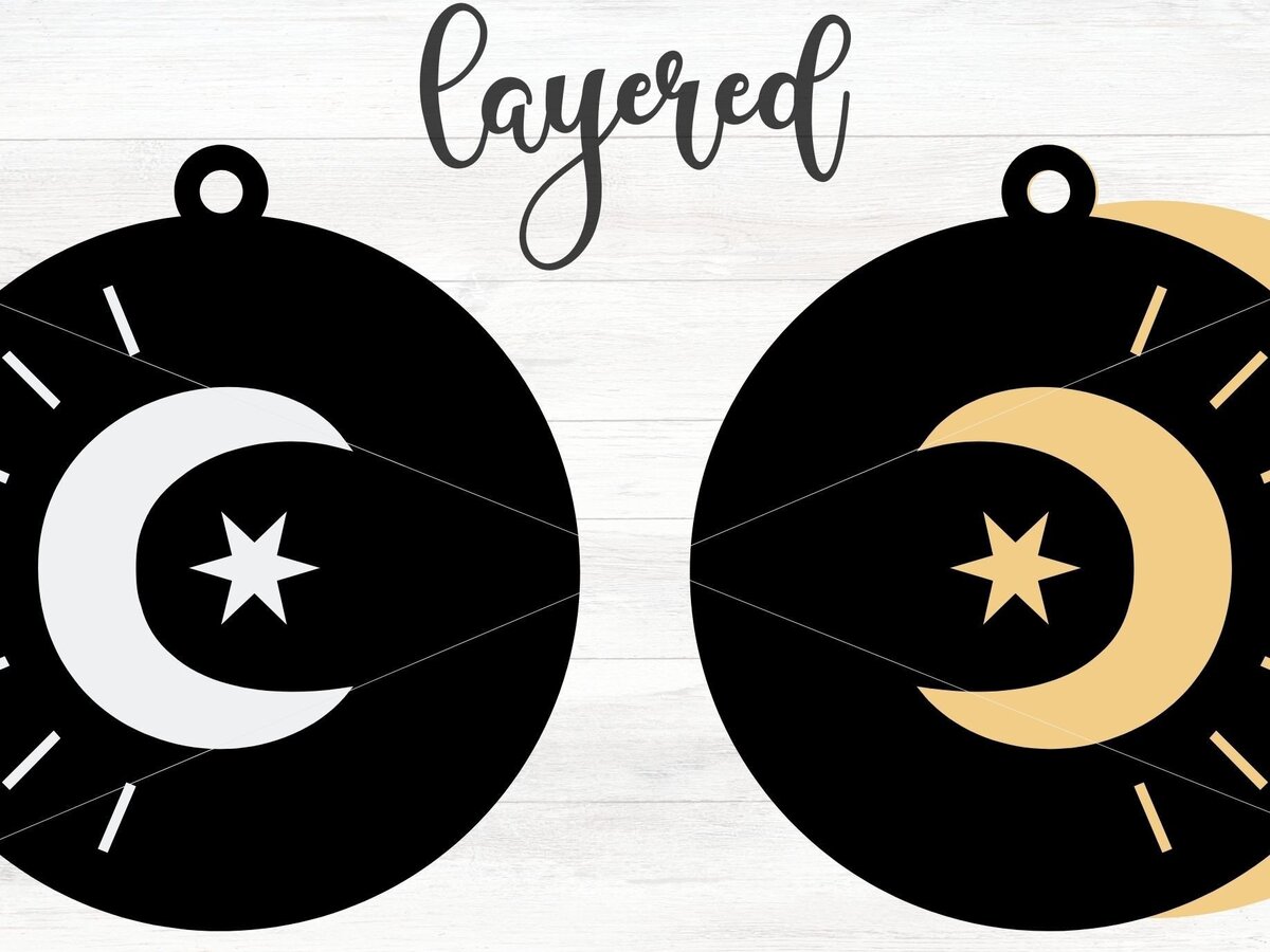 Intra απο ξύλο plywood 3mm-4mm πάχος Πρότυπο σκουλαρίκι Boho Witchy Moon Δίασταση 3x3 cm INTRAFABR-34767718