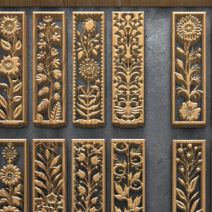 Intra απο ξύλο plywood 3mm-4mm πάχος πάνελ κοπής με λέιζερ Bold Bloom Δίασταση 3200x7200 cm INTRAFABR-124640934