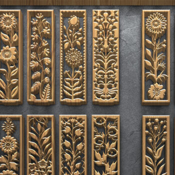 Intra απο ξύλο plywood 3mm-4mm πάχος πάνελ κοπής με λέιζερ Bold Bloom Δίασταση 3200x7200 cm INTRAFABR-124640934 - Image 1