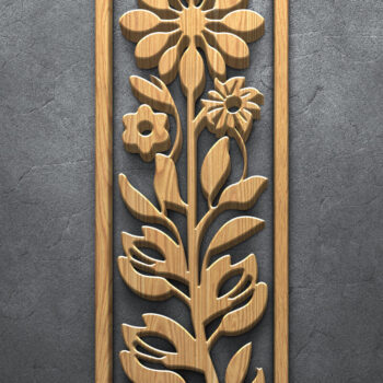 Intra απο ξύλο plywood 3mm-4mm πάχος πάνελ κοπής με λέιζερ Bold Bloom Δίασταση 3200x7200 cm INTRAFABR-124640934 - Image 4