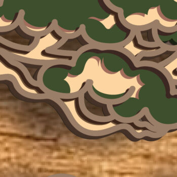 Intra απο ξύλο plywood 3mm-4mm πάχος Bonsai Tree 3D Mandala , Multilayer Δίασταση 30x30 cm INTRAFABR-79403083 - Image 4