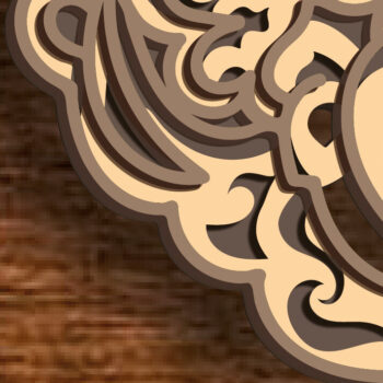 Intra απο ξύλο plywood 3mm-4mm πάχος Bonsai Tree 3D Mandala , Multilayer Δίασταση 30x30 cm INTRAFABR-79403083 - Image 5