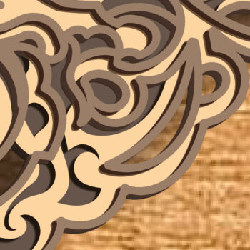 Intra απο ξύλο plywood 3mm-4mm πάχος Bonsai Tree 3D Mandala , Multilayer Δίασταση 30x30 cm INTRAFABR-79403083 - Image 6