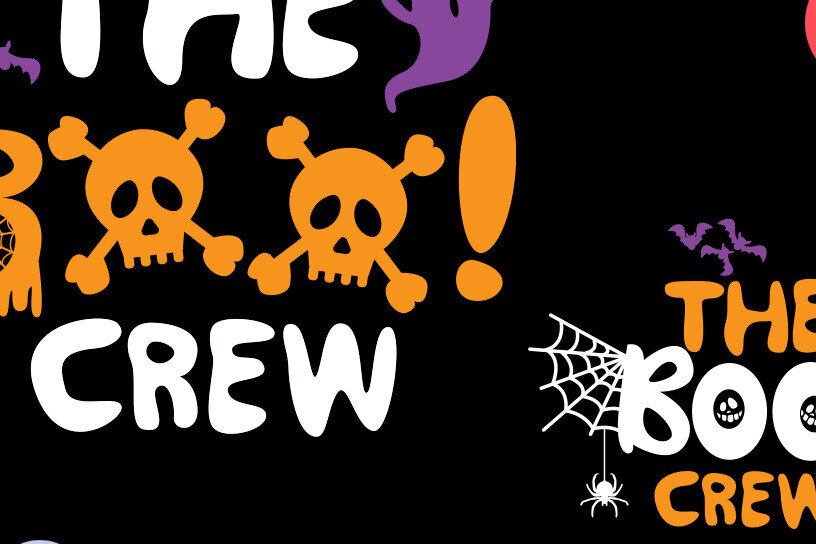 Intra απο ξύλο plywood 3mm-4mm πάχος Boo Crew , Halloween, the Boo Crew Δίασταση 15x15 cm INTRAFABR-81355251 - Image 1