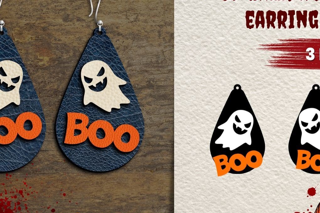 Intra απο ξύλο plywood 3mm-4mm πάχος Σκουλαρίκια Boo Δίασταση 3x3 cm INTRAFABR-39666670