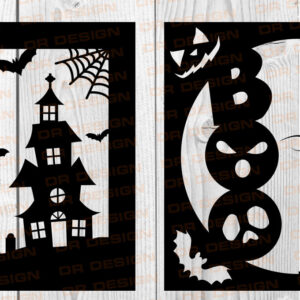 Intra απο ξύλο plywood 3mm-4mm πάχος Boo Halloween Frames Αποκομμένα Δίασταση 10x10 cm INTRAFABR-5550676