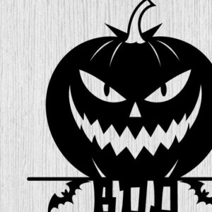 Intra απο ξύλο plywood 3mm-4mm πάχος BOO Halloween Metal Sing   Δίασταση 40x40 cm INTRAFABR-101125981