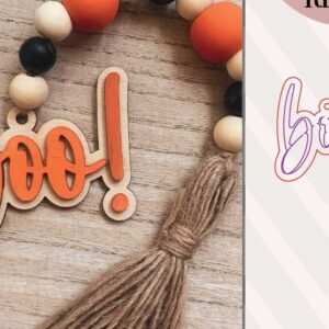 Intra απο ξύλο plywood 3mm-4mm πάχος Boo Halloween Tag Δίασταση 15x15 cm INTRAFABR-74485223