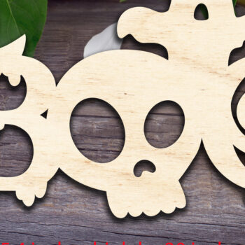 Intra απο ξύλο plywood 3mm-4mm πάχος Σημάδι Boo Δίασταση 15x15 cm INTRAFABR-29872817 - Image 1