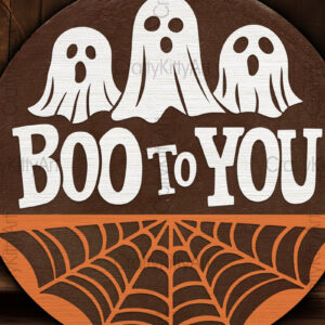 Intra απο ξύλο plywood 3mm-4mm πάχος Boo to You 3D Halloween Door Δίασταση 7x7 cm INTRAFABR-104607215