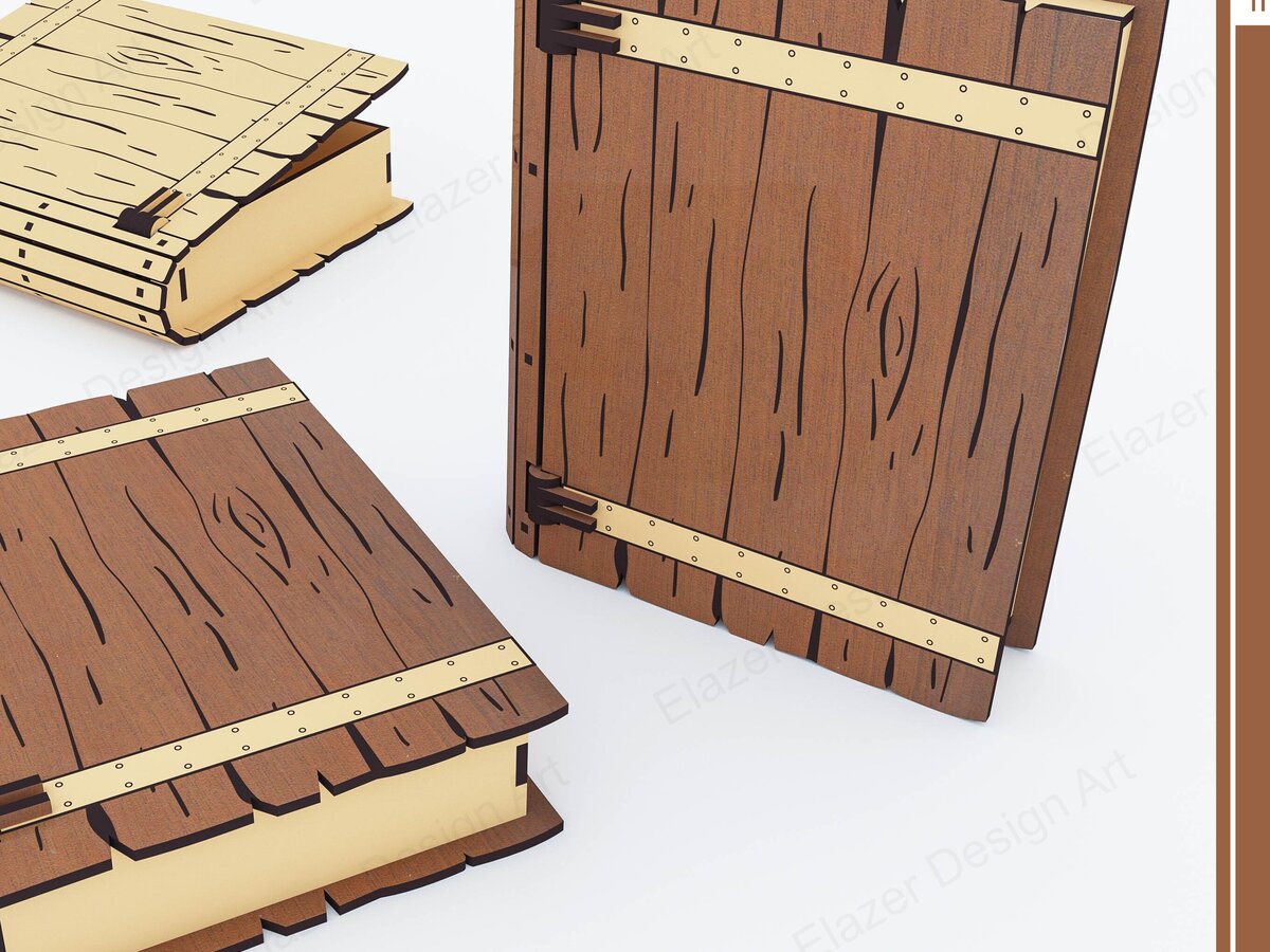 Intra απο ξύλο plywood 3mm-4mm πάχος Book Box , Gift Box Δίασταση 10x10 cm INTRAFABR-77947947 - Image 1