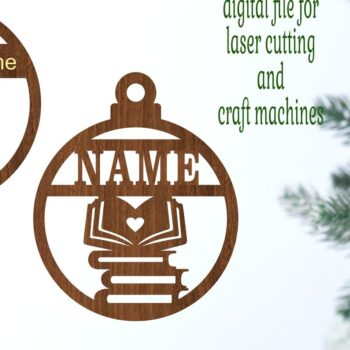 Intra απο ξύλο plywood 3mm-4mm πάχος Book Lovers Book Lovers Ornament Δίασταση 3x3 cm INTRAFABR-77138829 - Image 2