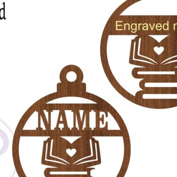 Intra απο ξύλο plywood 3mm-4mm πάχος Book Lovers Book Lovers Ornament Δίασταση 3x3 cm INTRAFABR-77138829 - Image 3