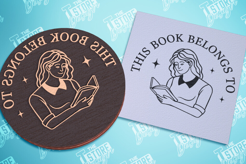 Intra απο ξύλο plywood 3mm-4mm πάχος Σφραγίδα βιβλίου | Ex Libris | Γραμματόσημο Δίασταση 15x15 cm INTRAFABR-99695032