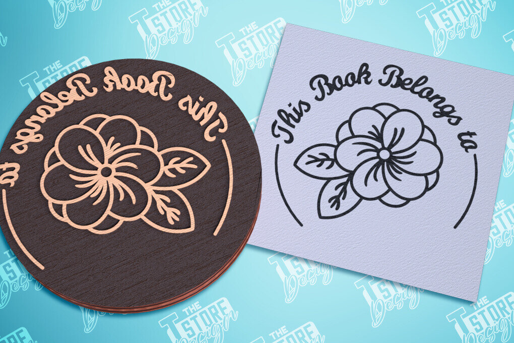 Intra απο ξύλο plywood 3mm-4mm πάχος Σφραγίδα βιβλίου | Ex Libris | Γραμματόσημο Δίασταση 15x15 cm INTRAFABR-99695043