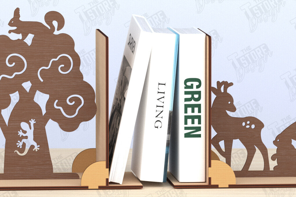 Intra απο ξύλο plywood 3mm-4mm πάχος Βιβλιοθήκη με λέιζερ | Πώμα βιβλίου | CNC Δίασταση 15x15 cm INTRAFABR-120176819